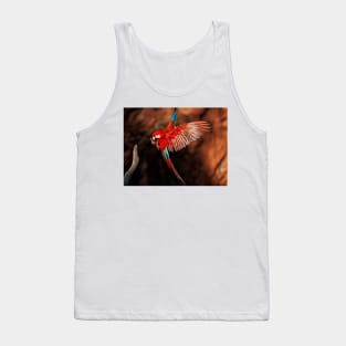 Red-and-green Macaw Tank Top